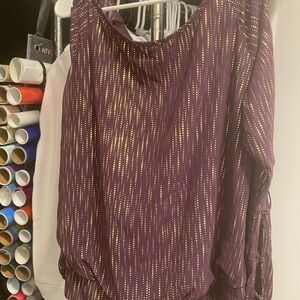 Purple and Gold Women's Top